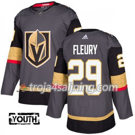 Vegas Golden Knights tröja Marc-Andre Fleury 29 Adidas 2017-2018 Grå Authentic - NHL Tröjor Barn